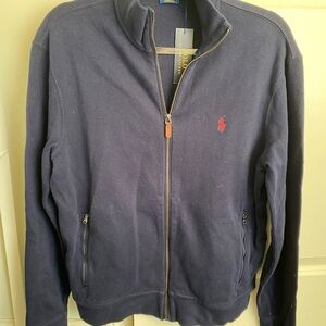 Ralph Lauren Men's Dark Blue Zip-Up Sweater